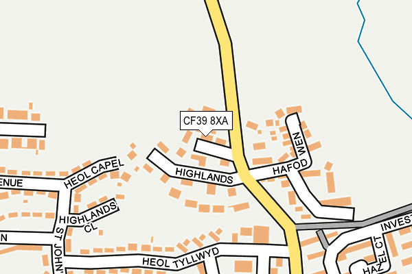 CF39 8XA map - OS OpenMap – Local (Ordnance Survey)