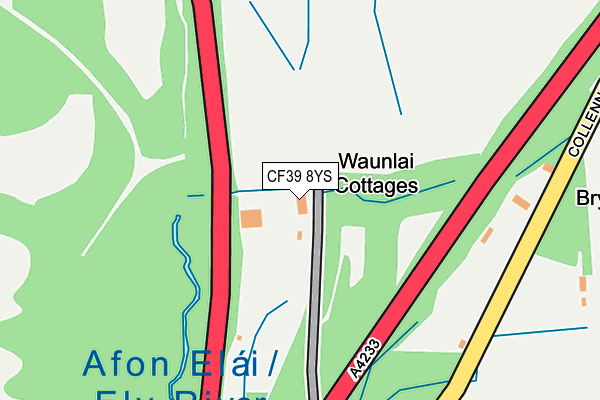CF39 8YS map - OS OpenMap – Local (Ordnance Survey)