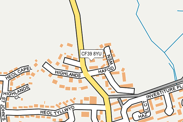 CF39 8YU map - OS OpenMap – Local (Ordnance Survey)
