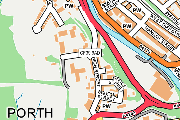 CF39 9AD map - OS OpenMap – Local (Ordnance Survey)