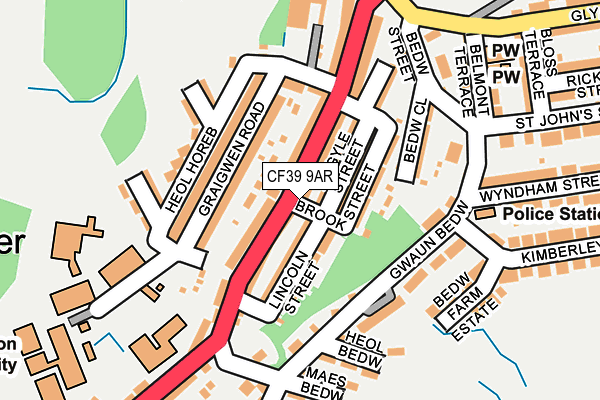 CF39 9AR map - OS OpenMap – Local (Ordnance Survey)