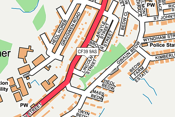 CF39 9AS map - OS OpenMap – Local (Ordnance Survey)