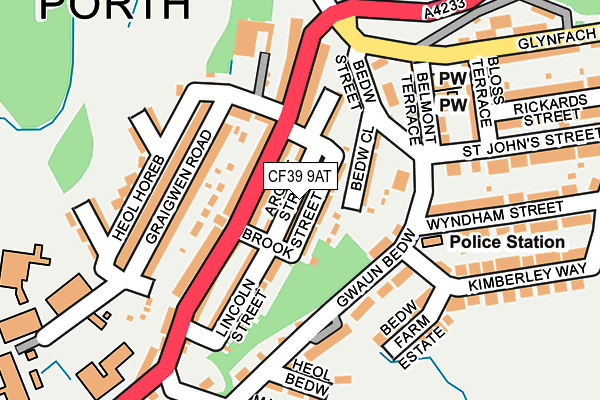 CF39 9AT map - OS OpenMap – Local (Ordnance Survey)