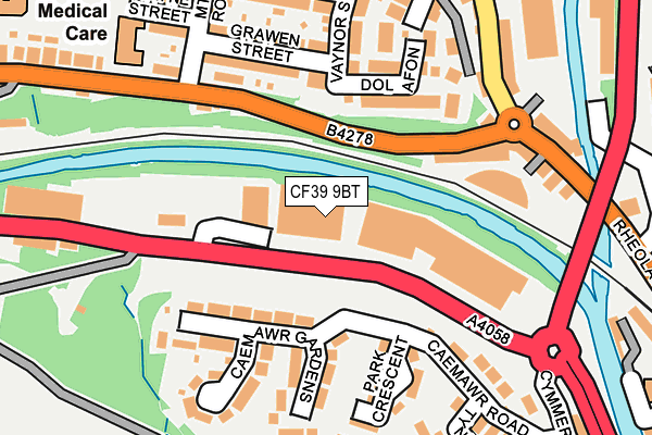 CF39 9BT map - OS OpenMap – Local (Ordnance Survey)