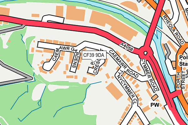CF39 9DA map - OS OpenMap – Local (Ordnance Survey)