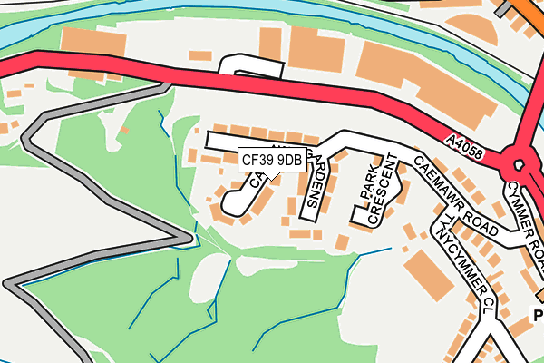 CF39 9DB map - OS OpenMap – Local (Ordnance Survey)