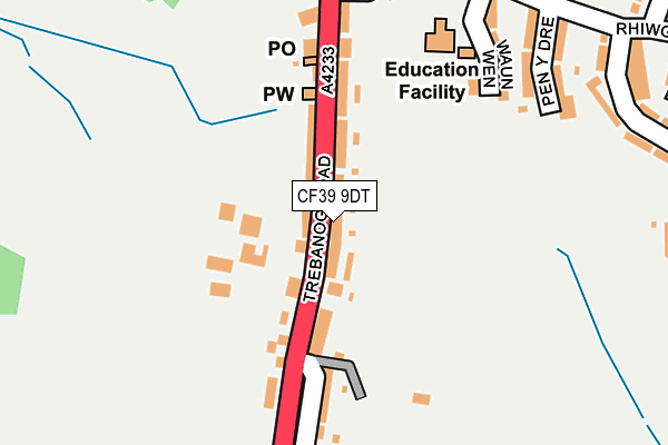 CF39 9DT map - OS OpenMap – Local (Ordnance Survey)