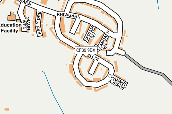 CF39 9DX map - OS OpenMap – Local (Ordnance Survey)