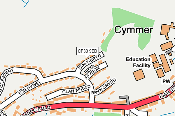 CF39 9ED map - OS OpenMap – Local (Ordnance Survey)