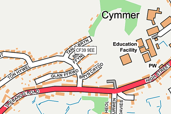 CF39 9EE map - OS OpenMap – Local (Ordnance Survey)