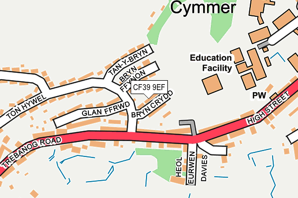 CF39 9EF map - OS OpenMap – Local (Ordnance Survey)