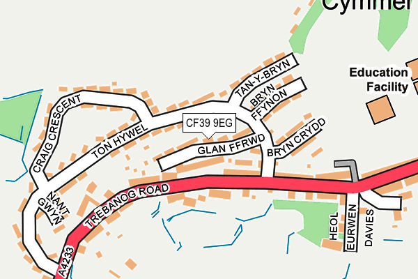 CF39 9EG map - OS OpenMap – Local (Ordnance Survey)