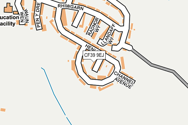 CF39 9EJ map - OS OpenMap – Local (Ordnance Survey)