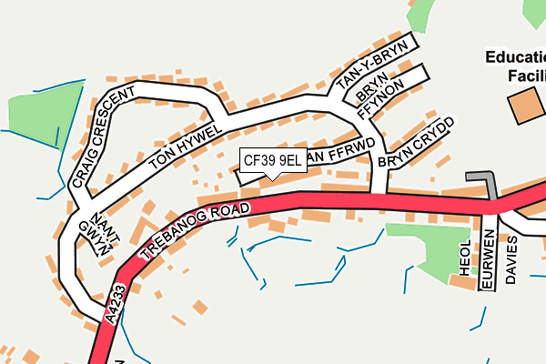 CF39 9EL map - OS OpenMap – Local (Ordnance Survey)