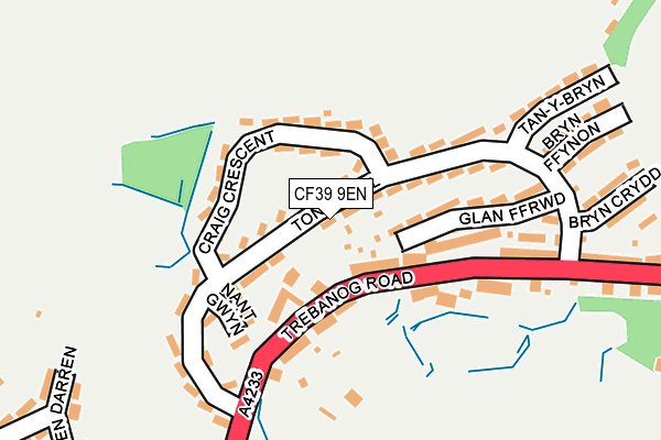 CF39 9EN map - OS OpenMap – Local (Ordnance Survey)