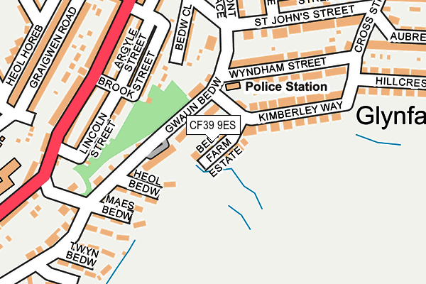 CF39 9ES map - OS OpenMap – Local (Ordnance Survey)