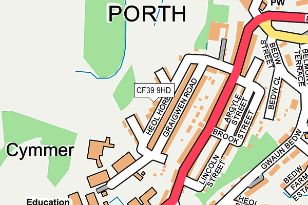 CF39 9HD map - OS OpenMap – Local (Ordnance Survey)