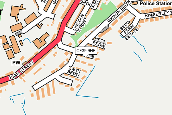 CF39 9HF map - OS OpenMap – Local (Ordnance Survey)