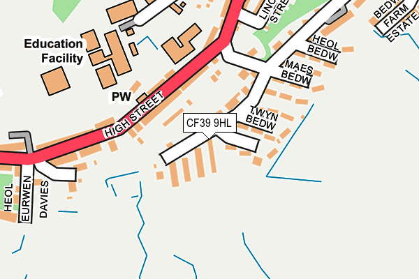 CF39 9HL map - OS OpenMap – Local (Ordnance Survey)