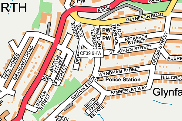 CF39 9HW map - OS OpenMap – Local (Ordnance Survey)