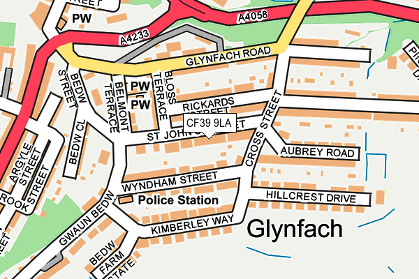 CF39 9LA map - OS OpenMap – Local (Ordnance Survey)