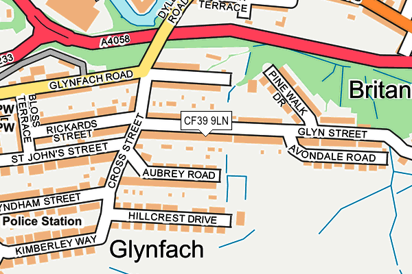 CF39 9LN map - OS OpenMap – Local (Ordnance Survey)