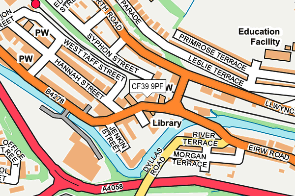 CF39 9PF map - OS OpenMap – Local (Ordnance Survey)