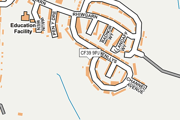 CF39 9PJ map - OS OpenMap – Local (Ordnance Survey)