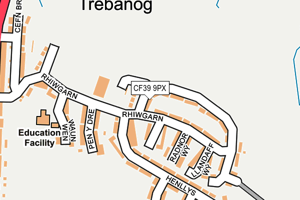 CF39 9PX map - OS OpenMap – Local (Ordnance Survey)