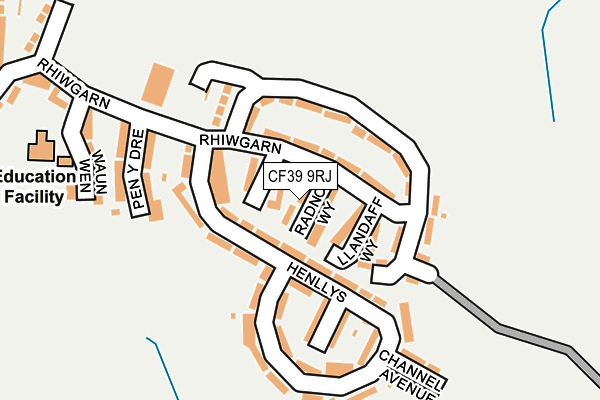 CF39 9RJ map - OS OpenMap – Local (Ordnance Survey)
