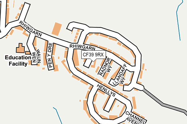 CF39 9RX map - OS OpenMap – Local (Ordnance Survey)