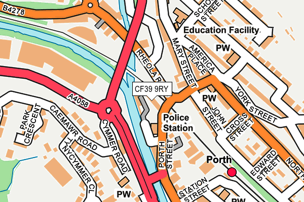 CF39 9RY map - OS OpenMap – Local (Ordnance Survey)