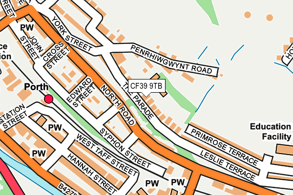 CF39 9TB map - OS OpenMap – Local (Ordnance Survey)