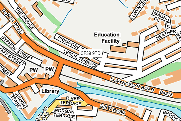 CF39 9TD map - OS OpenMap – Local (Ordnance Survey)