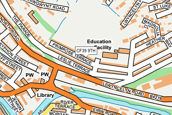 CF39 9TH map - OS OpenMap – Local (Ordnance Survey)