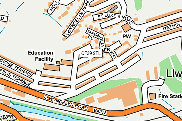 CF39 9TL map - OS OpenMap – Local (Ordnance Survey)