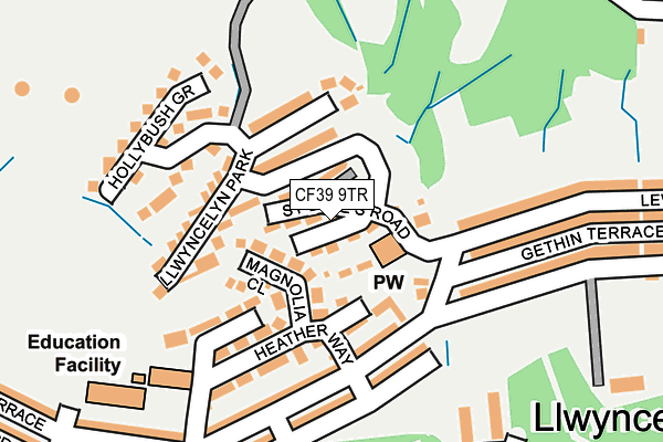 CF39 9TR map - OS OpenMap – Local (Ordnance Survey)