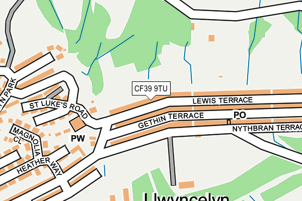 CF39 9TU map - OS OpenMap – Local (Ordnance Survey)