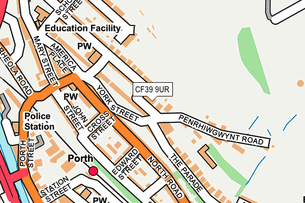 CF39 9UR map - OS OpenMap – Local (Ordnance Survey)