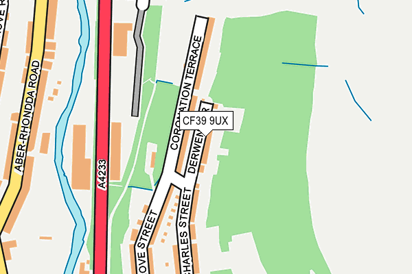 CF39 9UX map - OS OpenMap – Local (Ordnance Survey)