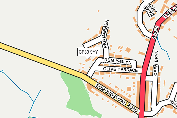 CF39 9YY map - OS OpenMap – Local (Ordnance Survey)