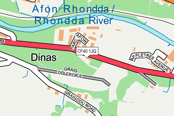 Map of RHONDDA SELF STORAGE LIMITED at local scale