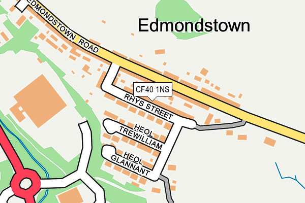 CF40 1NS map - OS OpenMap – Local (Ordnance Survey)