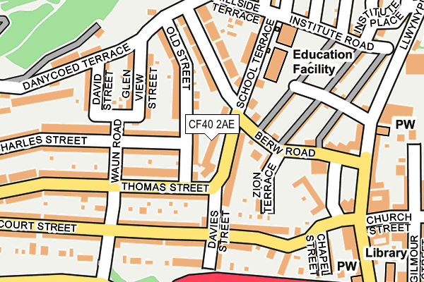 CF40 2AE map - OS OpenMap – Local (Ordnance Survey)