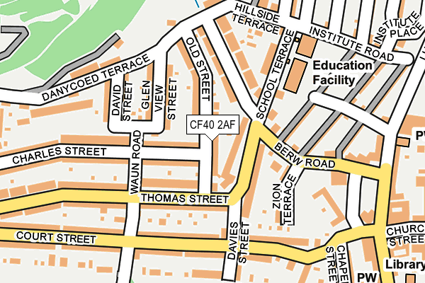 CF40 2AF map - OS OpenMap – Local (Ordnance Survey)