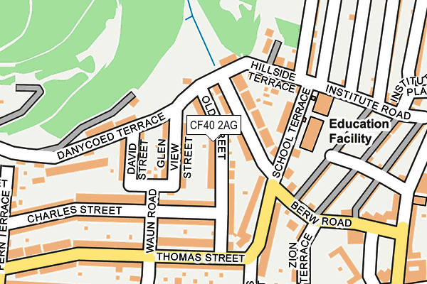 CF40 2AG map - OS OpenMap – Local (Ordnance Survey)