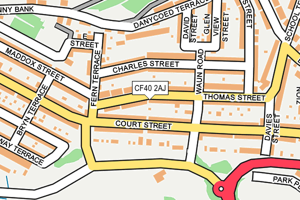 CF40 2AJ map - OS OpenMap – Local (Ordnance Survey)