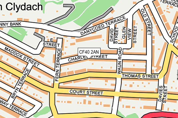 CF40 2AN map - OS OpenMap – Local (Ordnance Survey)