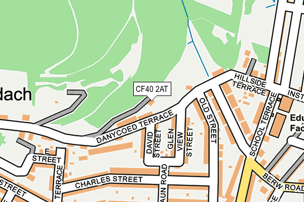 CF40 2AT map - OS OpenMap – Local (Ordnance Survey)