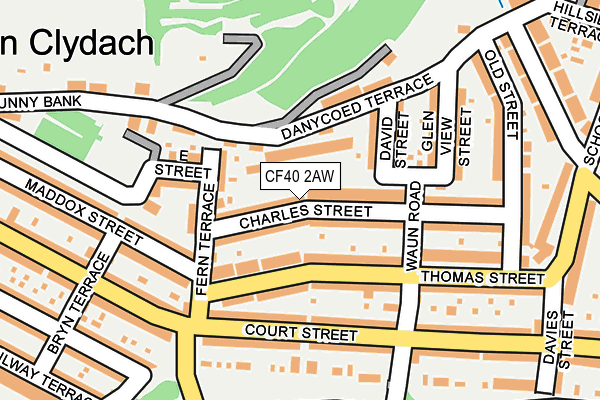 CF40 2AW map - OS OpenMap – Local (Ordnance Survey)